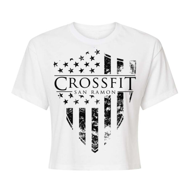 SHIELD FLAG - WOMEN'S CROP T-SHIRT - $JD7WXC$ Thumbnail