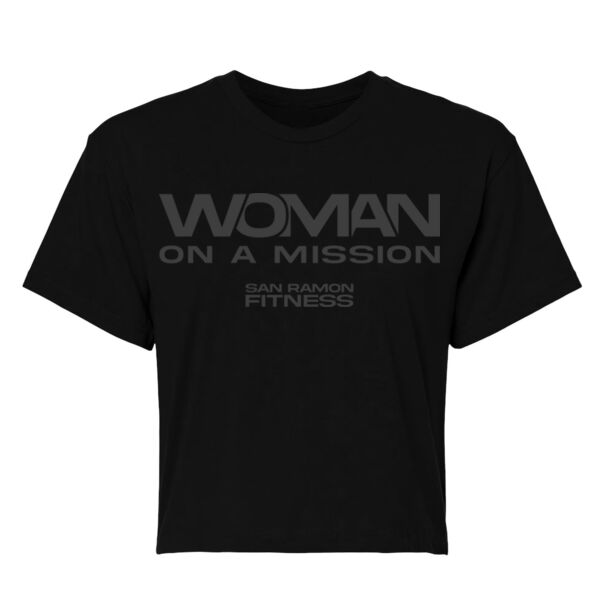 WOMAN ON A MISSION - WOMEN'S CROP T-SHIRT - $9PRZVK$ Thumbnail